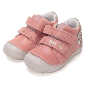Pantofi copii fete din piele DD Step, Roz – S082-61703C