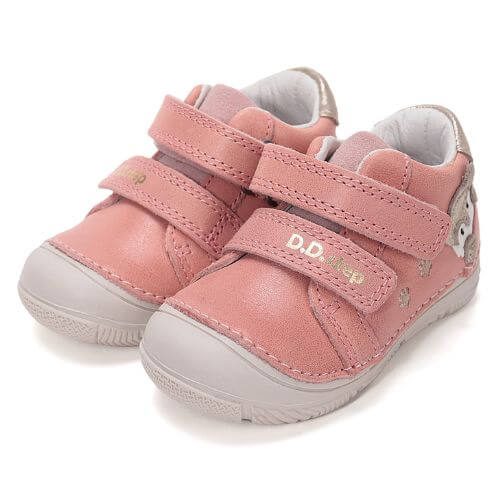 Pantofi copii fete din piele DD Step, Roz – S082-61703C