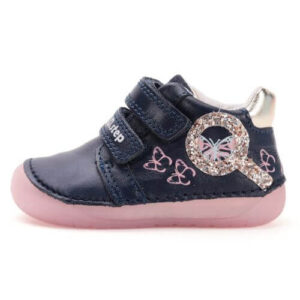 Pantofi copii fete din piele DD Step, Albastru – S070-52838B