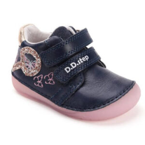 Pantofi copii fete din piele DD Step, Albastru – S070-52838B