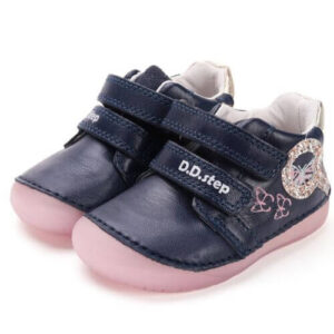 Pantofi copii fete din piele DD Step, Albastru – S070-52838B