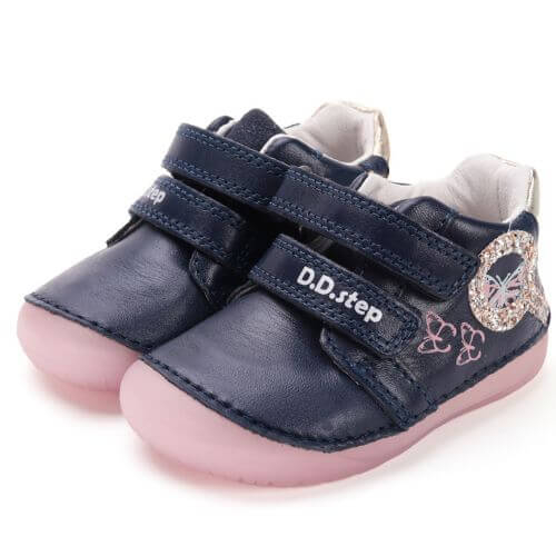 Pantofi copii fete din piele DD Step, Albastru – S070-52838B