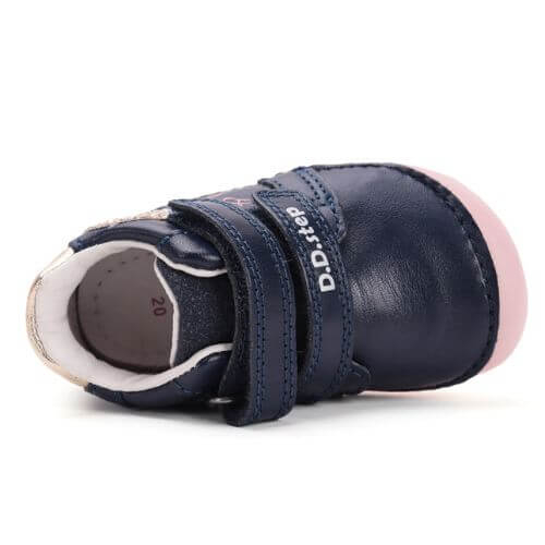 Pantofi copii fete din piele DD Step, Albastru – S070-52838B