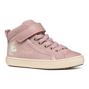 Pantofi copii fete din piele Geox KALISPERA, Roz – J744GI_0AU54_C8A2L