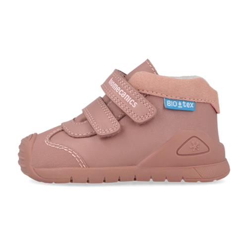 Pantofi copii fete din piele imblaniti Biomecanics, Roz/Kiss – 261134-E159FB