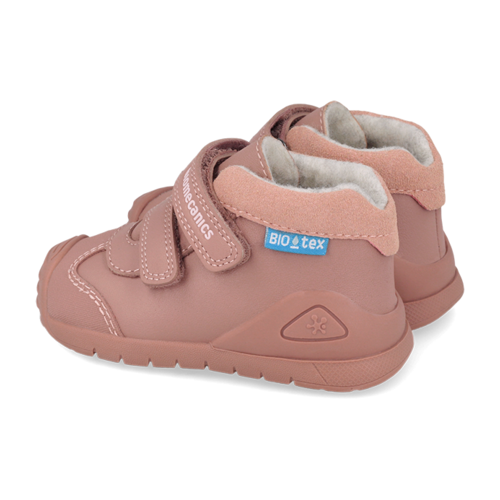 Pantofi copii fete din piele imblaniti Biomecanics, Roz/Kiss – 261134-E159FB