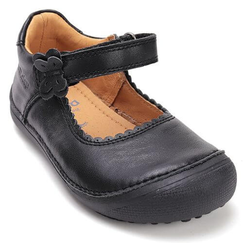 Pantofi copii fete din piele, Negru – H063-52822A