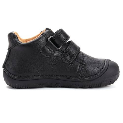 Pantofi copii baieti din piele Barefoot DDStep , Negru – S073-52261