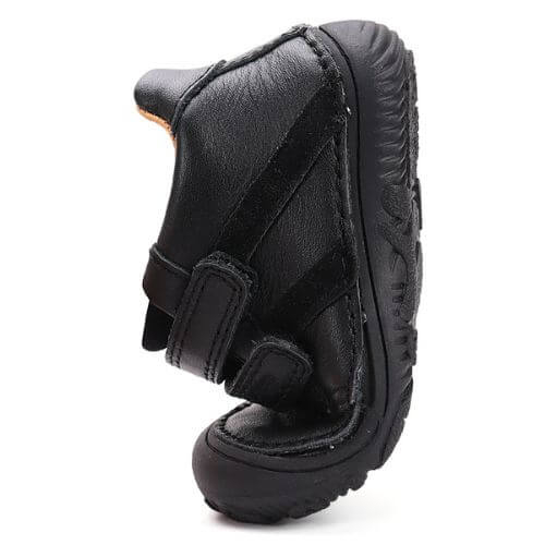 Pantofi copii baieti din piele Barefoot DDStep , Negru – S073-52261