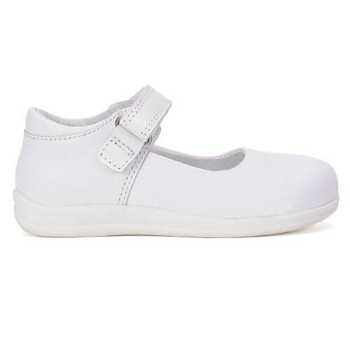 Pantofi copii fete din piele, Alb – H072-52254A