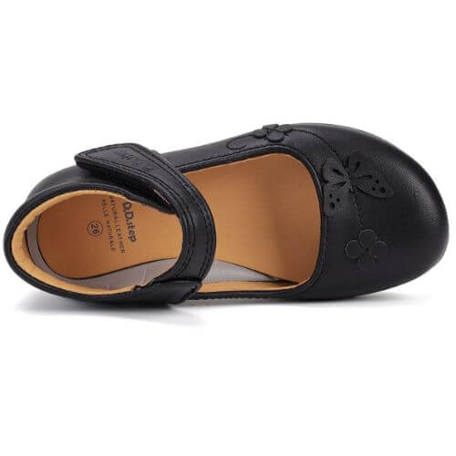 Pantofi copii fete din piele, Negru – H072-52756