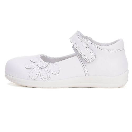 Pantofi copii fete din piele, Alb – H072-52254A