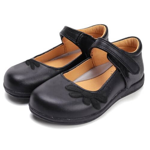 Pantofi copii fete din piele, Negru – H072-52254