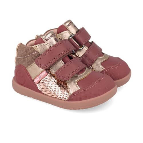 Pantofi copii fete din piele, Rosu, Biomecanics – 261167-A859
