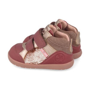 Pantofi copii fete din piele, Rosu, Biomecanics – 261167-A859