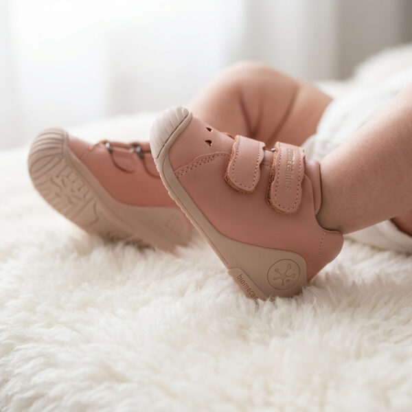 Pantofi copii fete din piele, Roz, Biomecanics – 261101-B193
