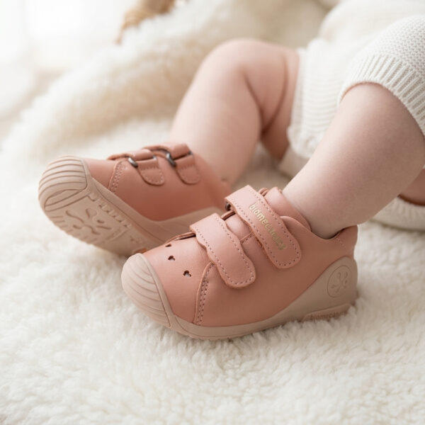 Pantofi copii fete din piele, Roz, Biomecanics – 261101-B193