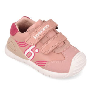 Pantofi copii fete din piele, Roz, Biomecanics – 261130-D193