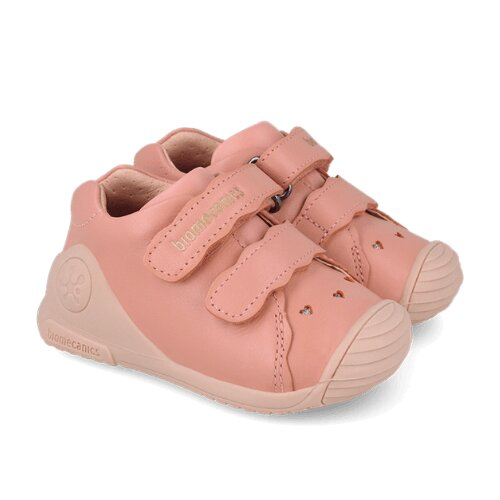 Pantofi copii fete din piele, Roz, Biomecanics – 261101-B193