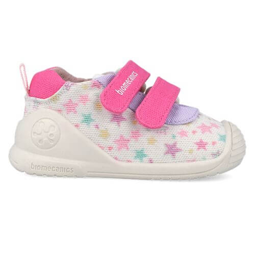 Pantofi copii fete din textil Biomecanics, Alb – 262176-B050