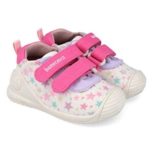 Pantofi copii fete din textil Biomecanics, Alb – 262176-B050