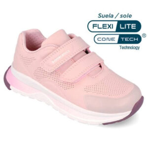Pantofi copii fete din textil Biomecanics, Roz – 262250-B779
