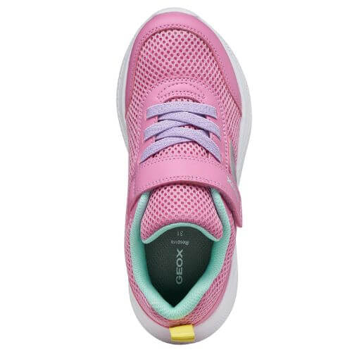 Pantofi copii fete din textil Geox, Roz – J36FWB-01454-CE83B
