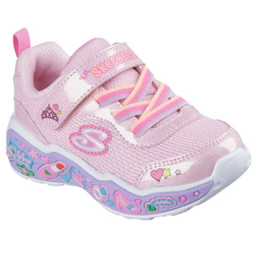 Pantofi copii fete din textil Skechers, Roz – 303158-LPMT