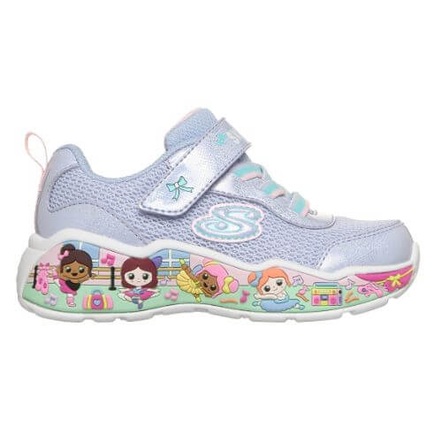 Pantofi copii fete din textil Skechers, Mov – 303158-PWMT