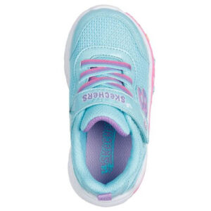 Pantofi copii fete din textil Skechers, Albastru – 303158-TQMT