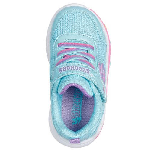 Pantofi copii fete din textil Skechers, Albastru – 303158-TQMT