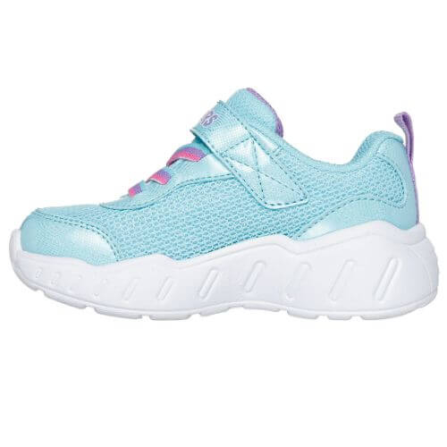 Pantofi copii fete din textil Skechers, Albastru – 303158-TQMT