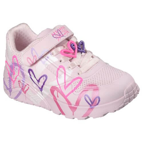 Pantofi copii fete din textil Skechers, Roz – 314966-LPMT