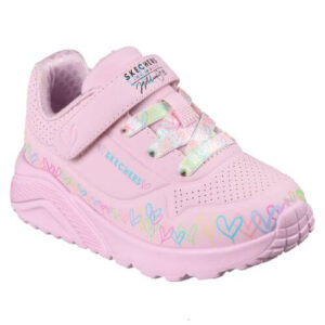 Pantofi copii fete din material sintetic Skechers, Roz – 314091-LPMT