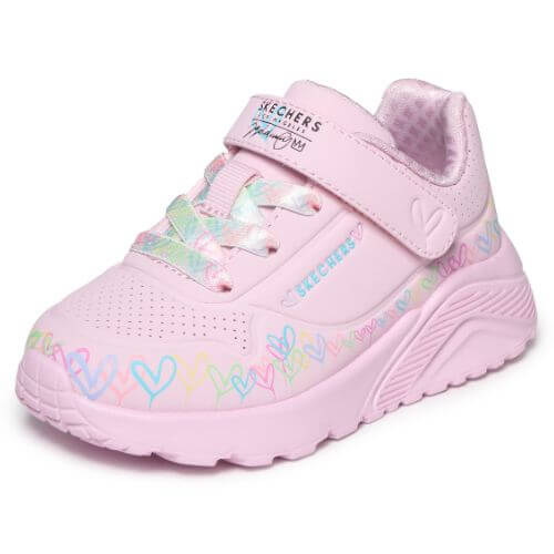 Pantofi copii fete din material sintetic Skechers, Roz – 314091-LPMT