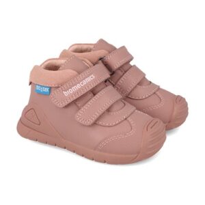 Pantofi copii fete din piele impermeabili, Roz, Biomecanics – 261134-E159