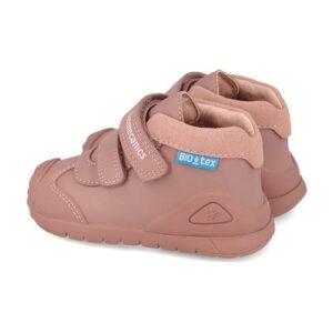 Pantofi copii fete din piele impermeabili, Roz, Biomecanics – 261134-E159