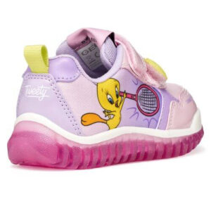 Pantofi copii fete Tweety cu LED Geox, Roz – B6561B-0HH11-C8020