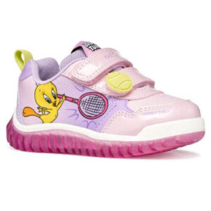 Pantofi copii fete Tweety cu LED Geox, Roz – B6561B-0HH11-C8020
