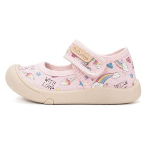 Pantofi copii fete textil DD Step, Roz – C100-61436