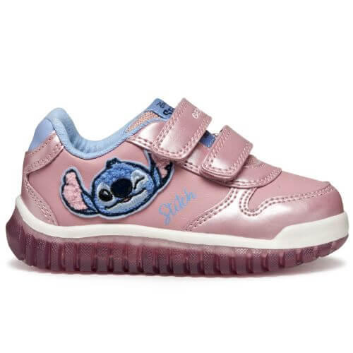 Pantofi copii fete Stitch cu LED Geox, Roz – B5661B_000NF_C8207