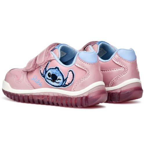 Pantofi copii fete Stitch cu LED Geox, Roz – B5661B_000NF_C8207