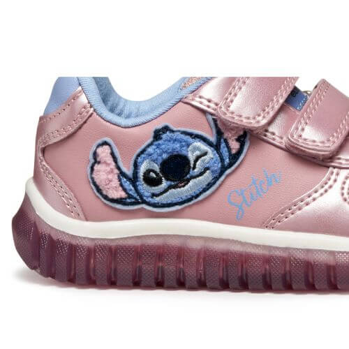 Pantofi copii fete Stitch cu LED Geox, Roz – B5661B_000NF_C8207