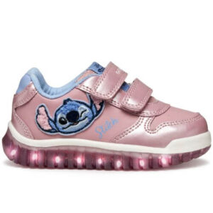 Pantofi copii fete Stitch cu LED Geox, Roz – B5661B_000NF_C8207