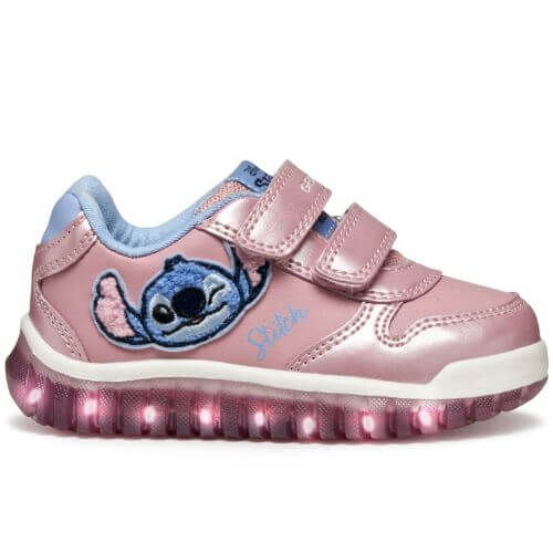Pantofi copii fete Stitch cu LED Geox, Roz – B5661B_000NF_C8207 Pantofi copii fete Stitch cu LED Geox, Roz – B5661B_000NF_C8207