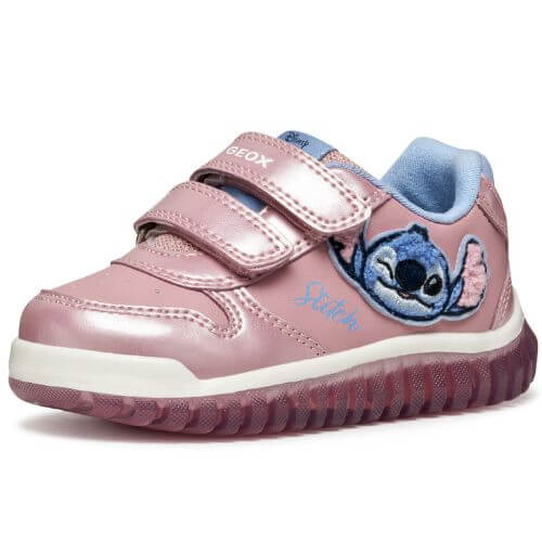 Pantofi copii fete Stitch cu LED Geox, Roz – B5661B_000NF_C8207