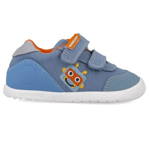 Pantofi copii băieți calapod lat din textil Biomecanics, Albastru – 252196-A371
