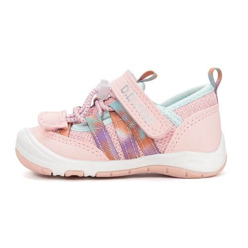Pantofi decupati copii fete din textil DD Step, Roz – F065-61331F