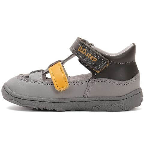 Pantofi decupati copii baieti din piele DD Step, Gri – H077-51332 Pantofi decupati copii baieti din piele DD Step, Gri – H077-51332
