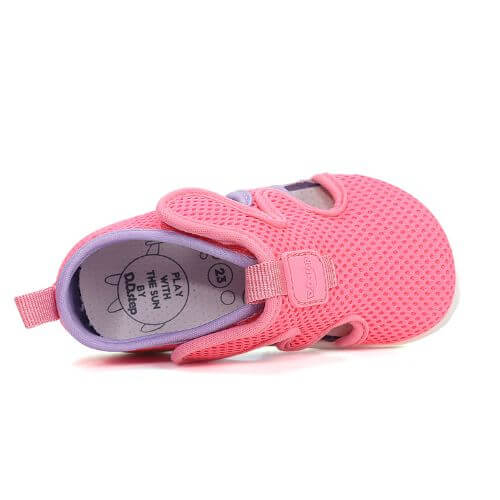 Pantofi decupati copii fete din textil DD Step, Roz – G093-61211C